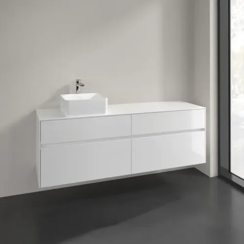 Villeroy & Boch Collaro Тумба под раковину, 4 выдвижных ящика, 1600 x 548 x 500 mm, Glossy White / Glossy White C05000DH