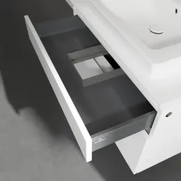 Villeroy & Boch Legato Тумба под раковину, 2 выдвижных ящика, 800 x 550 x 500 mm, Glossy White / Glossy White B67900DH