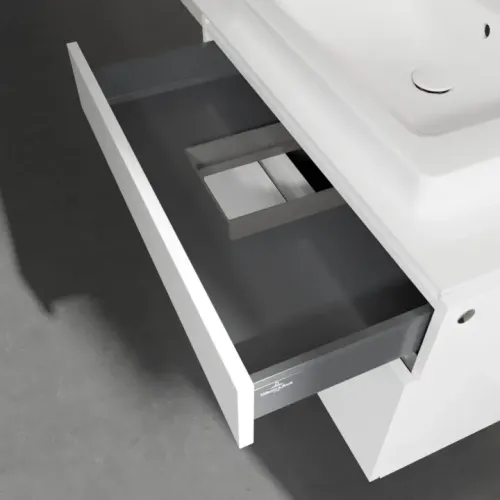 Villeroy & Boch Legato Тумба под раковину, 2 выдвижных ящика, 800 x 550 x 500 mm, Glossy White / Glossy White B67900DH