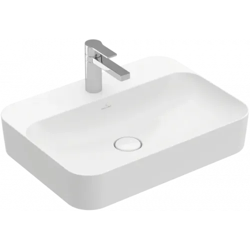 Villeroy & Boch Finion Раковина для установки на столешницу, 600 x 445 x 115 mm, Альпийский белый CeramicPlus, со скрытым переливом 414264R1