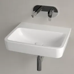 Villeroy & Boch O.novo Pаковина, 550 x 460 x 175 mm, Альпийский белый, без перелива, задняя сторона и нижняя сторона шлифованные 4A41MF01