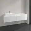 Villeroy & Boch Legato Тумба под раковину, с подсветкой, 2 выдвижных ящика, 1600 x 380 x 500 mm, Glossy White / Glossy White B688L0DH