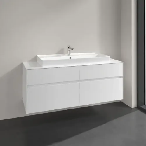 Villeroy & Boch Collaro Тумба под раковину, 4 выдвижных ящика, 1400 x 548 x 500 mm, Glossy White / Glossy White C09200DH
