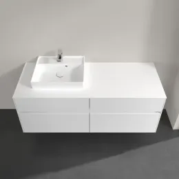 Villeroy & Boch Collaro Тумба под раковину, с подсветкой, 4 выдвижных ящика, 1400 x 548 x 500 mm, Glossy White / Glossy White C074B0DH