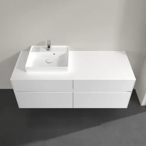 Villeroy & Boch Collaro Тумба под раковину, с подсветкой, 4 выдвижных ящика, 1400 x 548 x 500 mm, Glossy White / Glossy White C074B0DH
