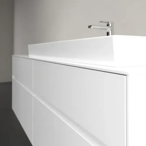 Villeroy & Boch Collaro Тумба под раковину, с подсветкой, 4 выдвижных ящика, 1600 x 548 x 500 mm, Glossy White / Glossy White C030B0DH