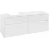 Villeroy & Boch Collaro Тумба под раковину, с подсветкой, 4 выдвижных ящика, 1400 x 548 x 500 mm, Glossy White / Glossy White C101B0DH