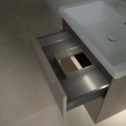 Villeroy & Boch Subway 3.0 Тумба под раковину, с подсветкой, 2 выдвижных ящика, 622 x 576 x 478 mm, Taupe C576L2VM