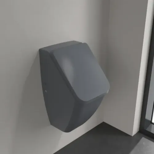 Villeroy & Boch Venticello Писсуар, с отверстиями для крепежа крышки, Скрытый подвод воды, 285 x 320 mm, Graphite CeramicPlus 5504R1i4