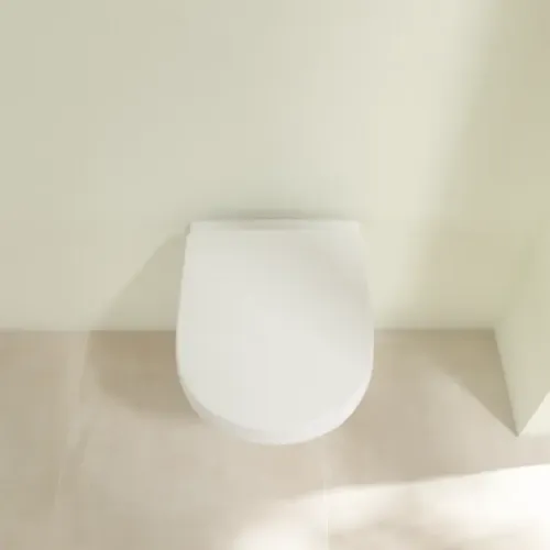 Villeroy & Boch O.novo Унитаз с открытым смывным краем Compact, настенный, Альпийский белый 5688R001