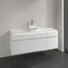 Villeroy & Boch Legato Тумба под раковину, с подсветкой, 5 выдвижных ящиков, 1400 x 550 x 500 mm, Glossy White / Glossy White B586L0DH