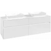 Villeroy & Boch Collaro Тумба под раковину, с подсветкой, 4 выдвижных ящика, 1600 x 548 x 500 mm, Glossy White / Glossy White C123B0DH