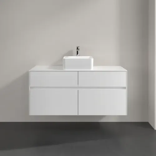 Villeroy & Boch Collaro Тумба под раковину, 4 выдвижных ящика, 1200 x 548 x 500 mm, Glossy White / Glossy White C04100DH