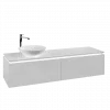 Villeroy & Boch Legato Тумба под раковину, с подсветкой, 2 выдвижных ящика, 1600 x 380 x 500 mm, Glossy White / Glossy White B595L0DH