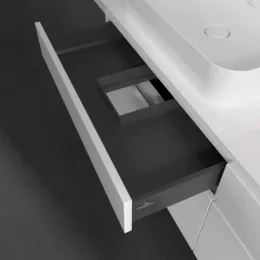Villeroy & Boch Legato Тумба под раковину, с подсветкой, 4 выдвижных ящика, 1600 x 550 x 500 mm, Glossy White / Glossy White B764L0DH