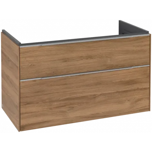 Villeroy & Boch Subway 3.0 Тумба под раковину, 2 выдвижных ящика, 973 x 576 x 478 mm, Oak Kansas C57000RH