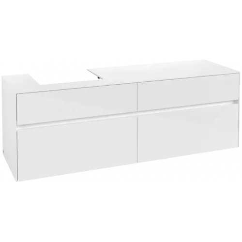 Villeroy & Boch Collaro Тумба под раковину, 4 выдвижных ящика, 1600 x 548 x 500 mm, Glossy White / Glossy White C07800DH