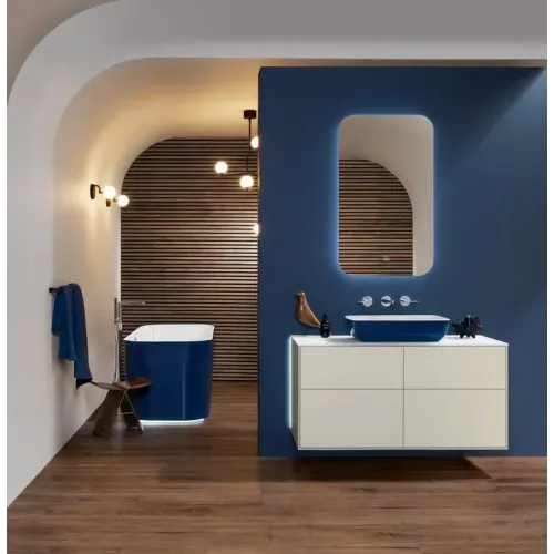 Villeroy & Boch Finion Тумба под раковину, с подсветкой, 4 выдвижных ящика, 1200 x 603 x 501 mm, Silk Grey Matt Lacquer GA3100HJ