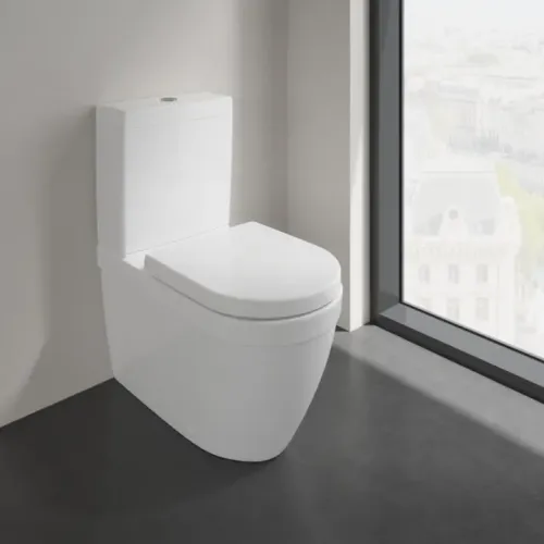 Villeroy & Boch Architectura Унитаз-компакт с открытым смывным краем, напольный, Альпийский белый 5691R001