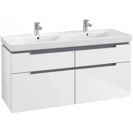 Villeroy & Boch Subway 2.0 Тумба под раковину, 4 выдвижных ящика, 1287 x 590 x 449 mm, Glossy White A91700DH