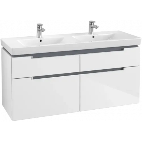 Villeroy & Boch Subway 2.0 Тумба под раковину, 4 выдвижных ящика, 1287 x 590 x 449 mm, Glossy White A91700DH