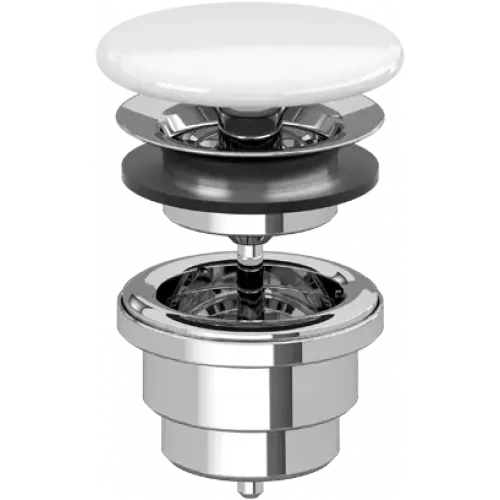 Villeroy & Boch Аксессуары Незапираемый донный клапан с решеткой, 121 x 215 x 68 mm, Stone White CeramicPlus 680800RW