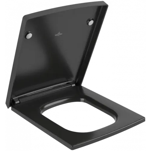 Villeroy & Boch Memento 2.0 Сиденье с крышкой для унитаза, с функцией автоматического опускания (SoftClosing), со снимаемым сиденьем (QuickRelease), Ebony 8M24S1S5