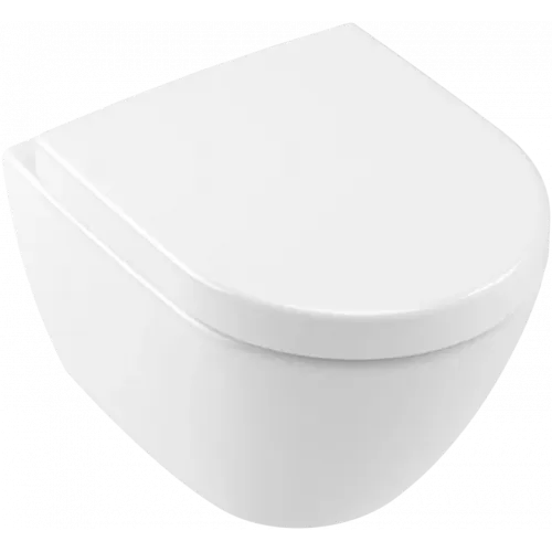 Villeroy & Boch Subway 2.0 Унитаз с открытым смывным краем Compact, настенный, Альпийский белый CeramicPlus 5606R0R1