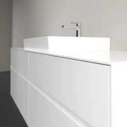 Villeroy & Boch Collaro Тумба под раковину, с подсветкой, 4 выдвижных ящика, 1600 x 548 x 500 mm, Glossy White / Glossy White C025B0DH