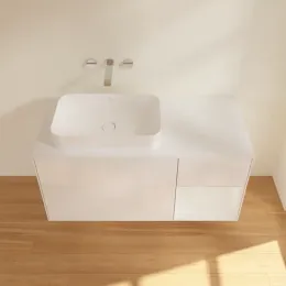 Villeroy & Boch Finion Тумба под раковину, с подсветкой, 3 выдвижных ящика, 1200 x 603 x 501 mm, Glossy White Lacquer / Glossy White Lacquer G691GFGF