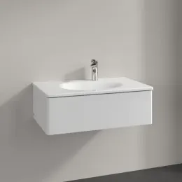 Villeroy & Boch Antao Тумба под раковину, с подсветкой, 1 выдвижной ящик, 788 x 256 x 496 mm, лицевая поверхность без текстурированной отделки, Glossy White Lacquer L01000GF