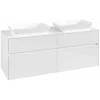 Villeroy & Boch Collaro Тумба под раковину, 4 выдвижных ящика, 1400 x 548 x 500 mm, Glossy White / Glossy White C11900DH