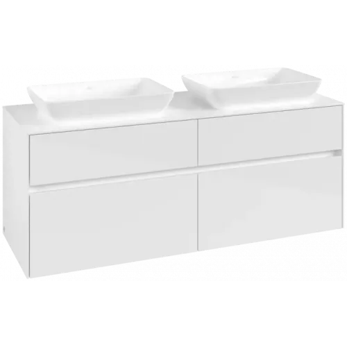Villeroy & Boch Collaro Тумба под раковину, 4 выдвижных ящика, 1400 x 548 x 500 mm, Glossy White / Glossy White C11900DH