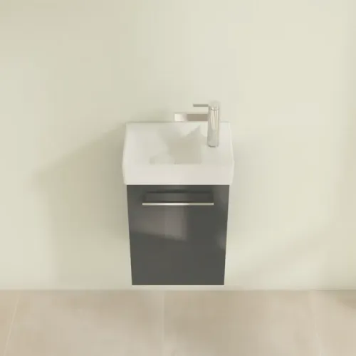 Villeroy & Boch Avento Тумба под раковину, 1 дверь, 340 x 514 x 234 mm, Стекло серое A87600B1