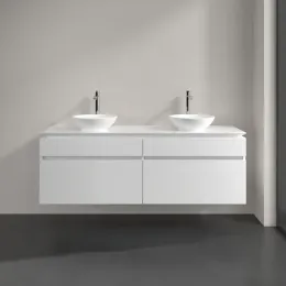 Villeroy & Boch Legato Тумба под раковину, 4 выдвижных ящика, 1600 x 550 x 500 mm, Glossy White / Glossy White B60000DH