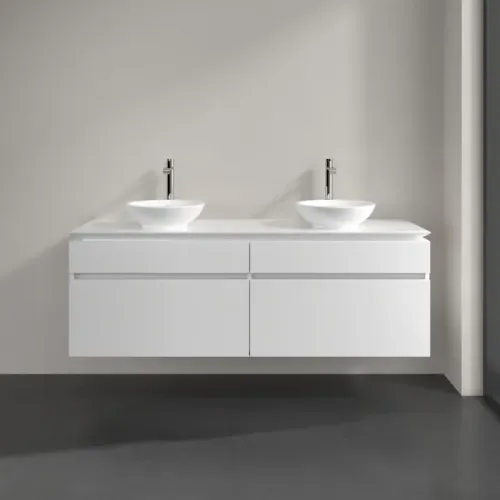 Villeroy & Boch Legato Тумба под раковину, 4 выдвижных ящика, 1600 x 550 x 500 mm, Glossy White / Glossy White B60000DH