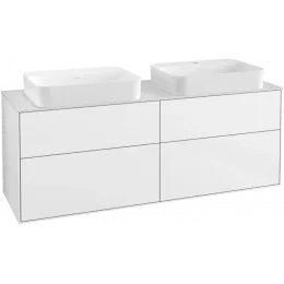 Villeroy & Boch Finion Тумба под раковину, с подсветкой, 4 выдвижных ящика, 1600 x 603 x 501 mm, Glossy White Lacquer G72100GF