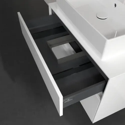 Villeroy & Boch Collaro Тумба под раковину, с подсветкой, 2 выдвижных ящика, 800 x 548 x 500 mm / Glossy White C124B0DH