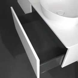 Villeroy & Boch Antao Тумба под раковину, 2 выдвижных ящика, 1600 x 360 x 500 mm, лицевая поверхность без текстурированной отделки, Glossy White Lacquer / Glossy White Lacquer K39010GF