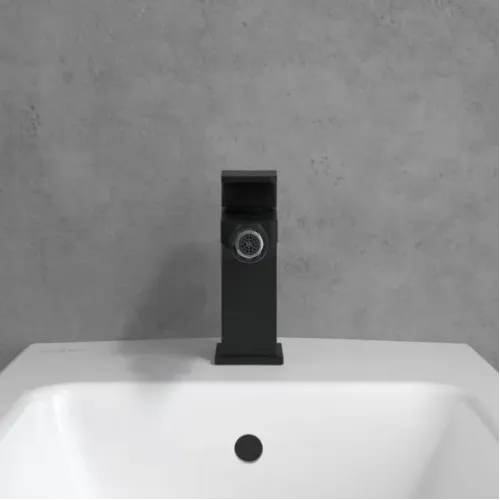 Смеситель Villeroy & Boch Architectura Square TVB125001000K5 для биде, черный матовый TVB125001000K5