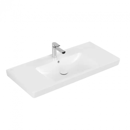 Villeroy & Boch Subway 2.0 Pаковина для установки на тумбу, 1000 x 480 x 180 mm, Альпийский белый CeramicPlus, с переливом 7175A0R1