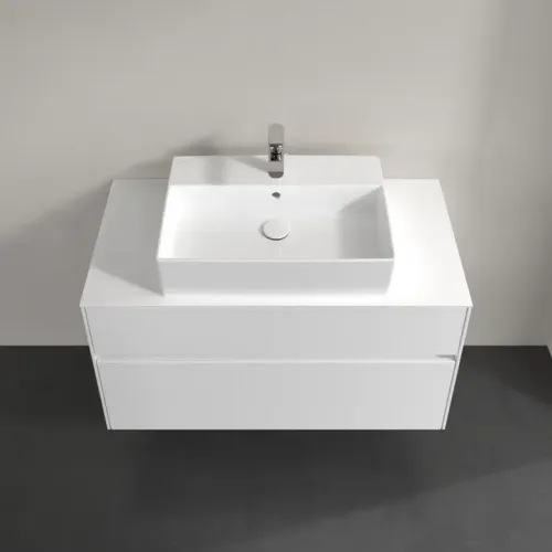 Villeroy & Boch Collaro Тумба под раковину, с подсветкой, 2 выдвижных ящика, 1000 x 548 x 500 mm, Glossy White / Glossy White C125B0DH