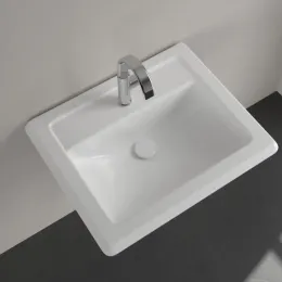 Villeroy & Boch Hommage Встраиваемая раковина, 630 x 525 x 203 mm, Альпийский белый CeramicPlus, с переливом, нешлифованный 710263R1