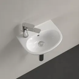 Villeroy & Boch O.novo Раковина компактная, 360 x 275 x 145 mm, Альпийский белый, с переливом 43403L01
