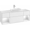Villeroy & Boch Finion Тумба под раковину, с подсветкой, 4 выдвижных ящика, 1600 x 603 x 501 mm, Glossy White Lacquer / Glossy White Lacquer F861GFGF