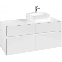 Villeroy & Boch Collaro Тумба под раковину, 4 выдвижных ящика, 1200 x 548 x 500 mm, Glossy White / Glossy White C09900DH
