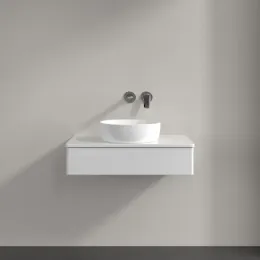 Villeroy & Boch Antao Тумба под раковину, 1 выдвижной ящик, 800 x 190 x 500 mm, лицевая поверхность без текстурированной отделки, Glossy White Lacquer / Glossy White Lacquer K08010GF