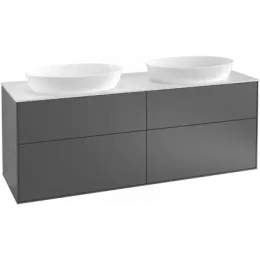 Villeroy & Boch Finion Тумба под раковину, с подсветкой, 4 выдвижных ящика, 1600 x 603 x 501 mm, Silk Grey Matt Lacquer G96100HJ