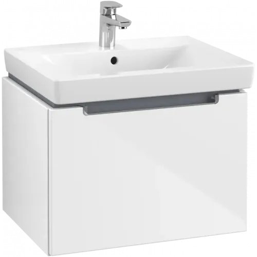 Villeroy & Boch Subway 2.0 Тумба под раковину, 1 выдвижной ящик, 587 x 420 x 454 mm, Glossy White A68710DH
