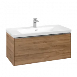 Villeroy & Boch Subway 3.0 Тумба под раковину, 1 выдвижной ящик, 973 x 429 x 478 mm, Oak Kansas C56900RH